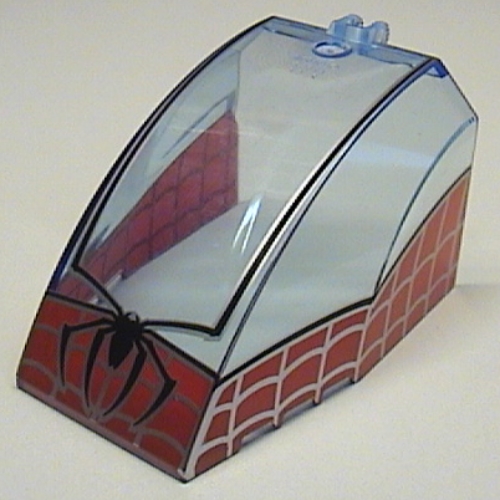 Lego Windscreen 8 x 6 x 4 Canopy with Hinge and Spider-Man Print