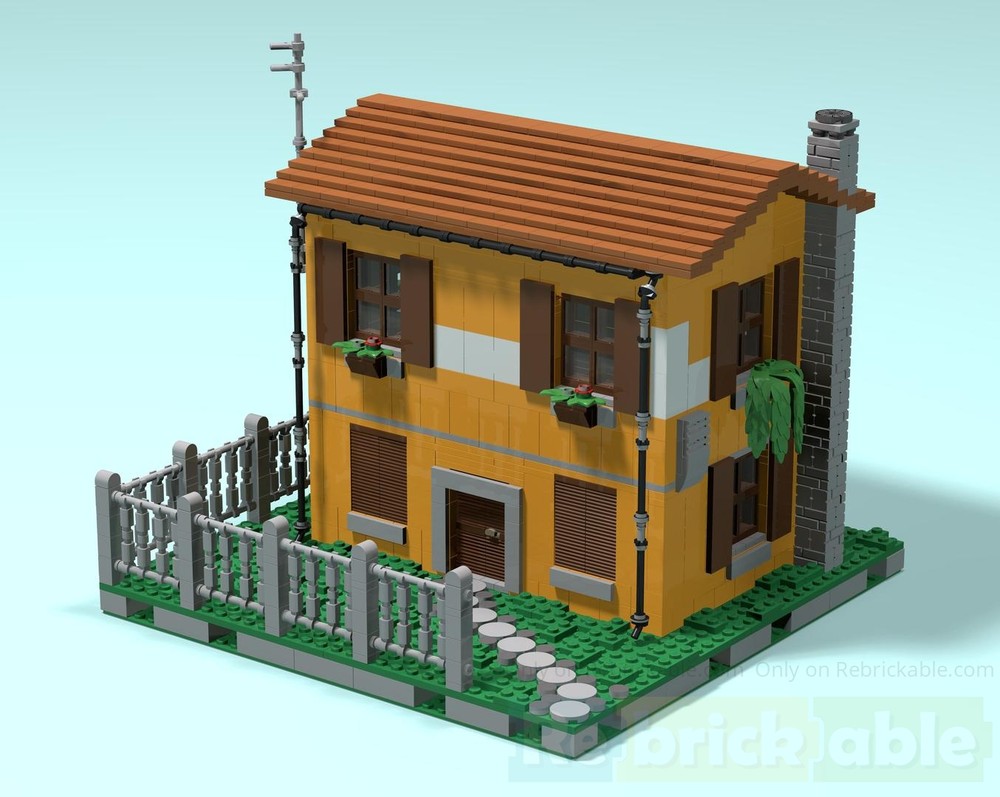 Lego Italian FS railway house