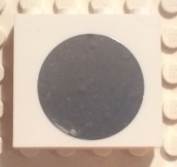 Lego Panel 1 x 4 x 3 with Side Supports - Hollow Studs with Round Mirror Pattern (Sticker) - Set 41009