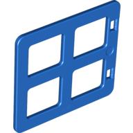 Lego Duplo Door / Window with Four Equal Square Cornered Panes / Blue