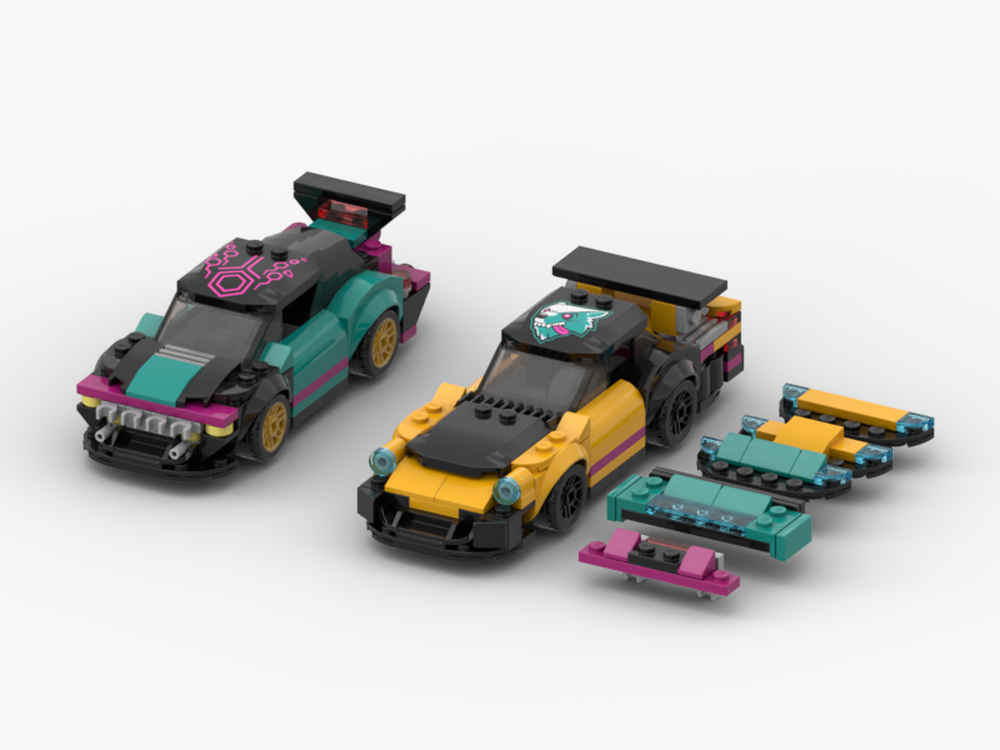 Lego Porche 911 GTR + other car