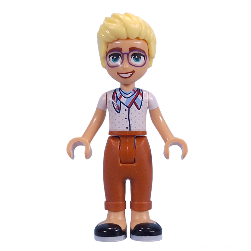 Lego Olly - White Top, Dark Orange Legs