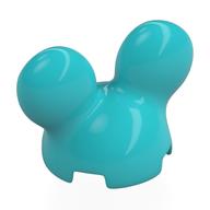 Lego Brick Round, 2 x 2 x 2 with Mickey Mouse Ears / Medium Azure