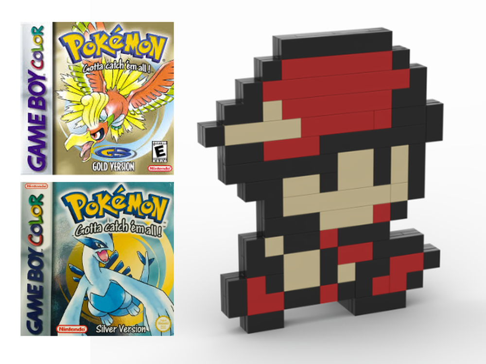 Lego Pokémon Gold & Silver Trainer Game Boy Color Sprite