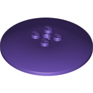 Lego Dish 6 x 6 Inverted (Radar) with Solid Studs / Dark Purple