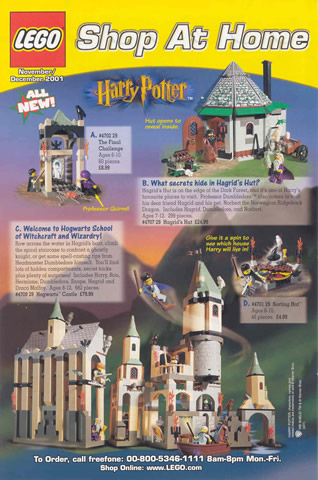 Lego 2001 Insert - Shop at Home - November/December