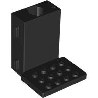 Lego Brick Special 6 x 6 x 5 with Gear Hole, 3 x 4 Plate [Plain] / Black
