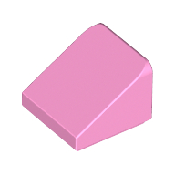 Lego Brick Sloped 30° 1 x 1 x 2/3 (Cheese Slope) / Bright Pink