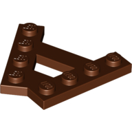 Lego Wedge Plate 4 Stud 45° Angle Plate / Reddish Brown