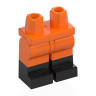 Lego Hips with Orange Legs and Black Boots Pattern / Orange