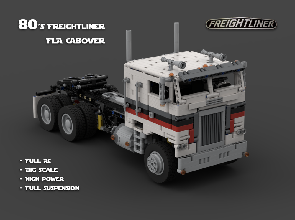 Lego Freightliner FLA Cabover white