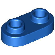 Lego Plate Special 1 x 2 Rounded with 2 Open Studs / Blue