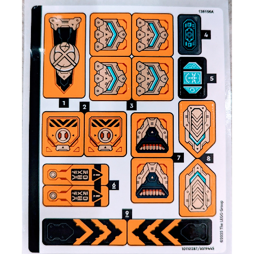 Lego Sticker Sheet for Set 71833-1 / [No Color/Any Color]