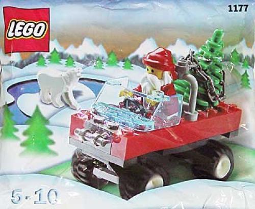 Lego Santa In Truck with Polar Bear