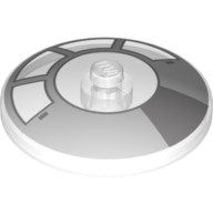Lego Dish 4 x 4 Inverted [Radar] with Millennium Falcon Cockpit Print