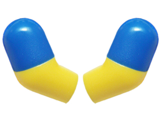 Lego Arm, (Matching Left and Right) Pair with Molded Blue Short Sleeves  Pattern