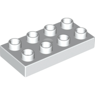 Lego Duplo Plate 2 x 4 / White
