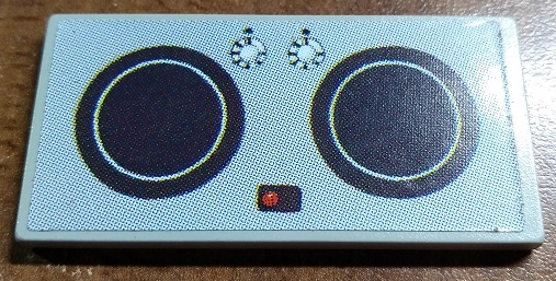 Lego Tile 3 x 6 with Cooktop Pattern (Sticker) - Set 3270