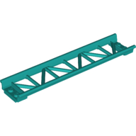 Lego Vehicle Track, Roller Coaster Straight 16L / Dark Turquoise