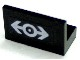Lego Panel 1 x 2 x 1 with Train Logo White Pattern (Sticker) - Sets 4549 / 4554 / 4563 / Black