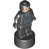 Lego Minifig Trophy Statuette, Ravenclaw Student, Black Hair, Light Nougat Face Print