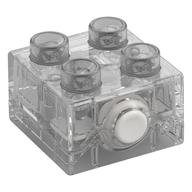 Lego Duplo Light Brick 2 x 2 with White Button, Yellow Light