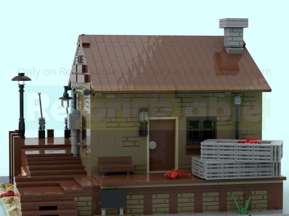 Lego Bro Thor's House with fishing pier (New Asgard)