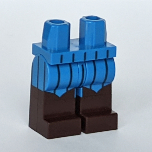 Lego Hips with Blue Legs and Black Boots Pattern with Dark Purple Stripes print / Blue