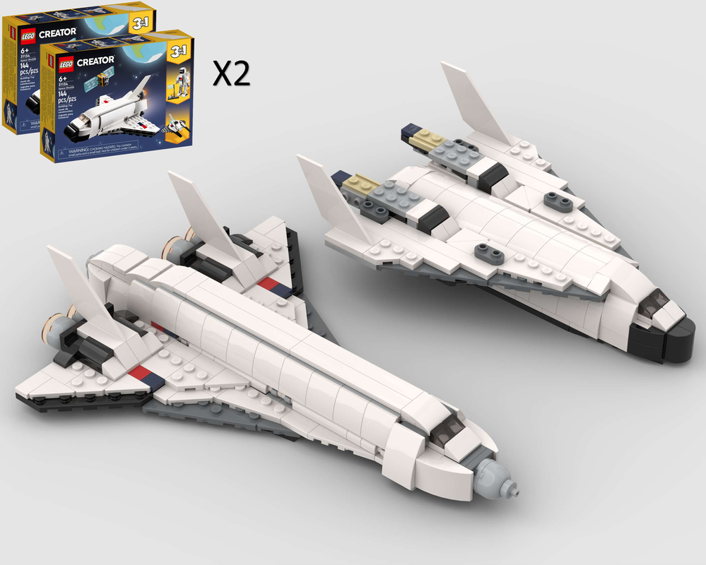 Lego 2-in-1 Alternate Builds Bundle - 2 x 31134 Space Shuttle