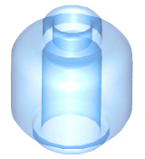 Lego Minifigure, Head (Plain) / Trans-Medium Blue