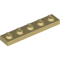 Lego Plate 1 x 5 / Tan