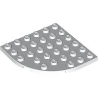 Lego Plate Round Corner 6 x 6 / White