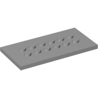 Lego Plate Special 4 x 8 with Studs in Centre / Light Bluish Gray