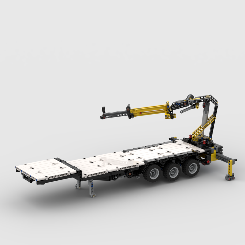 Lego Flatbed trailer with crane