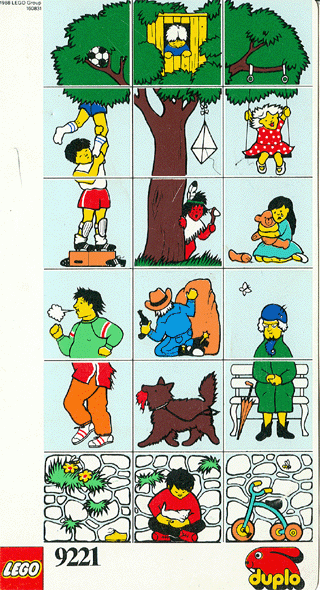Lego Mosaic Picture Puzzle Key Card, Set 9221-1 - Park
