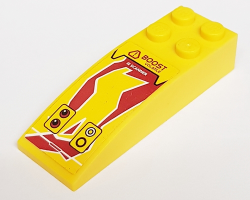 Lego Slope, Curved 6 x 2 with 'Boost Volatile' / 'R Scanner' Pattern (Sticker) - Set 8113