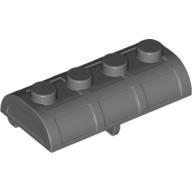 Lego Treasure Chest Lid [Thick Hinge] / Dark Bluish Gray