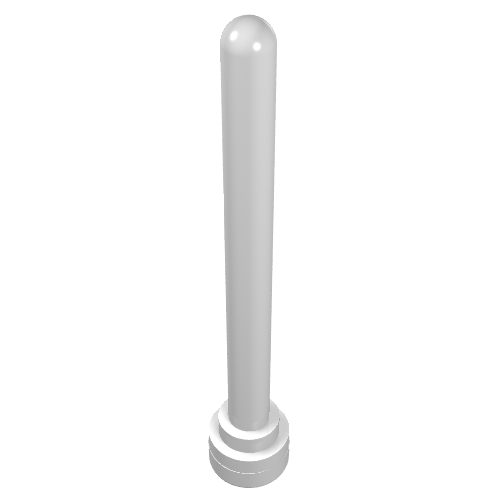 Lego Antenna 1 x 4 with Rounded Top / White