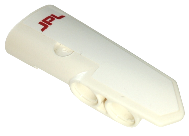 Lego Technic, Panel Fairing #22 Very Small Smooth, Side A with Red JPL Logo Pattern (Sticker) - Set 42158