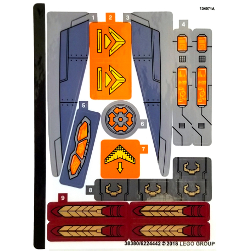 Lego Sticker Sheet for Set 76107-1 / [No Color/Any Color]