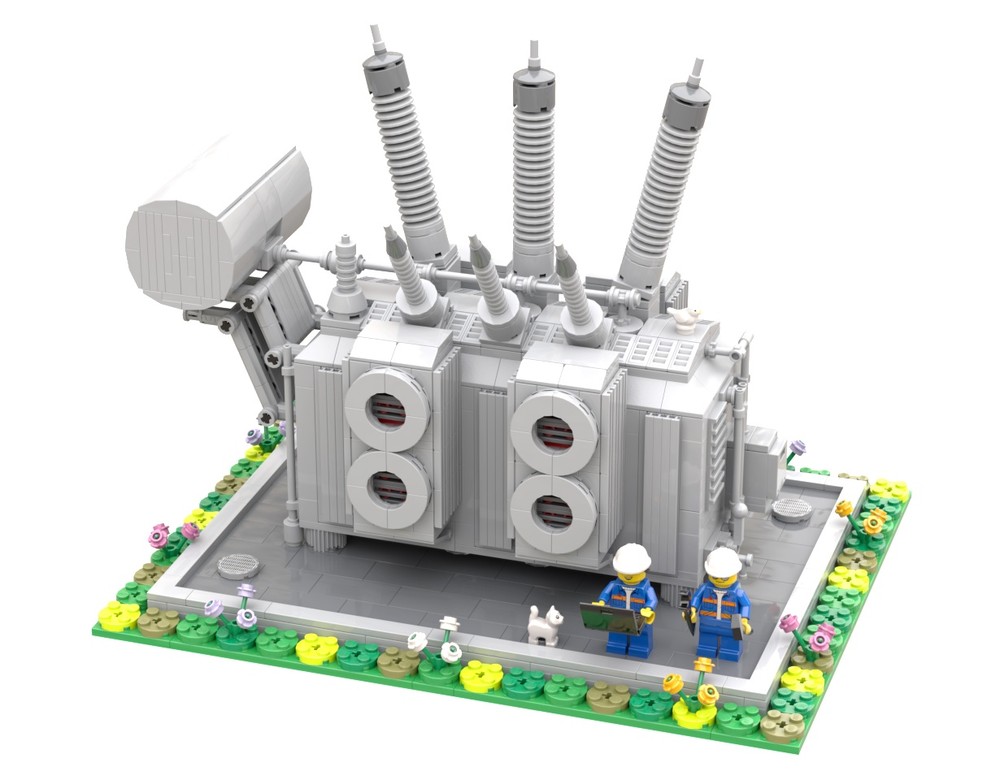 Lego High Voltage Electrical Substation: Power Transformer