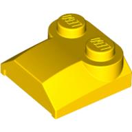 Lego Brick Curved 2 x 2 x 2/3 Two Studs and Lip End / Yellow