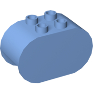 Lego Duplo Brick 2 x 4 x 2 Rounded Ends / Medium Blue