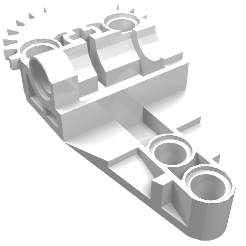 Lego Technic Gearbox Half / White