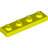 Lego Plate 1 x 4 / Vibrant Yellow