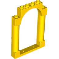 Lego Panel 1 x 6 x 7 with 2 Columns and Arch / Yellow