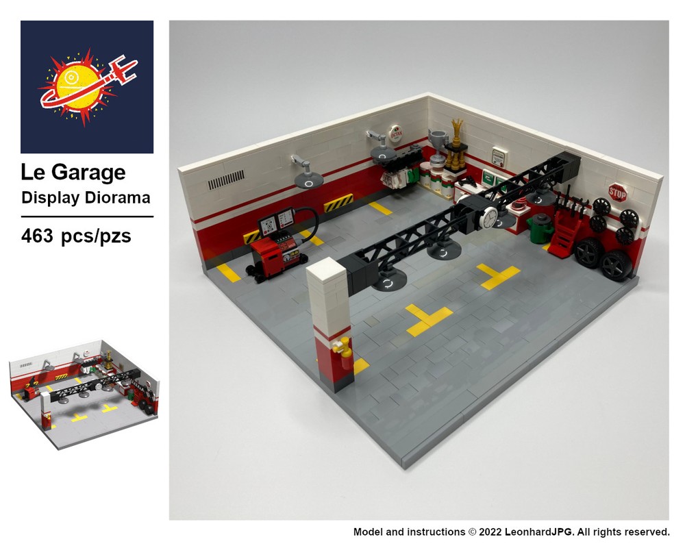 Lego Le Garage - Display Diorama