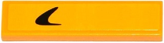 Lego Tile 1 x 4 with McLaren Logo Pattern Model Left Side (Sticker) - Set 75909 / Bright Light Orange