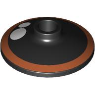 Lego Dish 2 x 2 Inverted [Radar] with Reddish Orange Eye Print