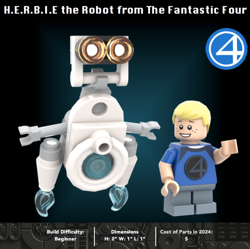 Lego H.E.R.B.I.E. the Robot from Fantastic Four Marvel Comics